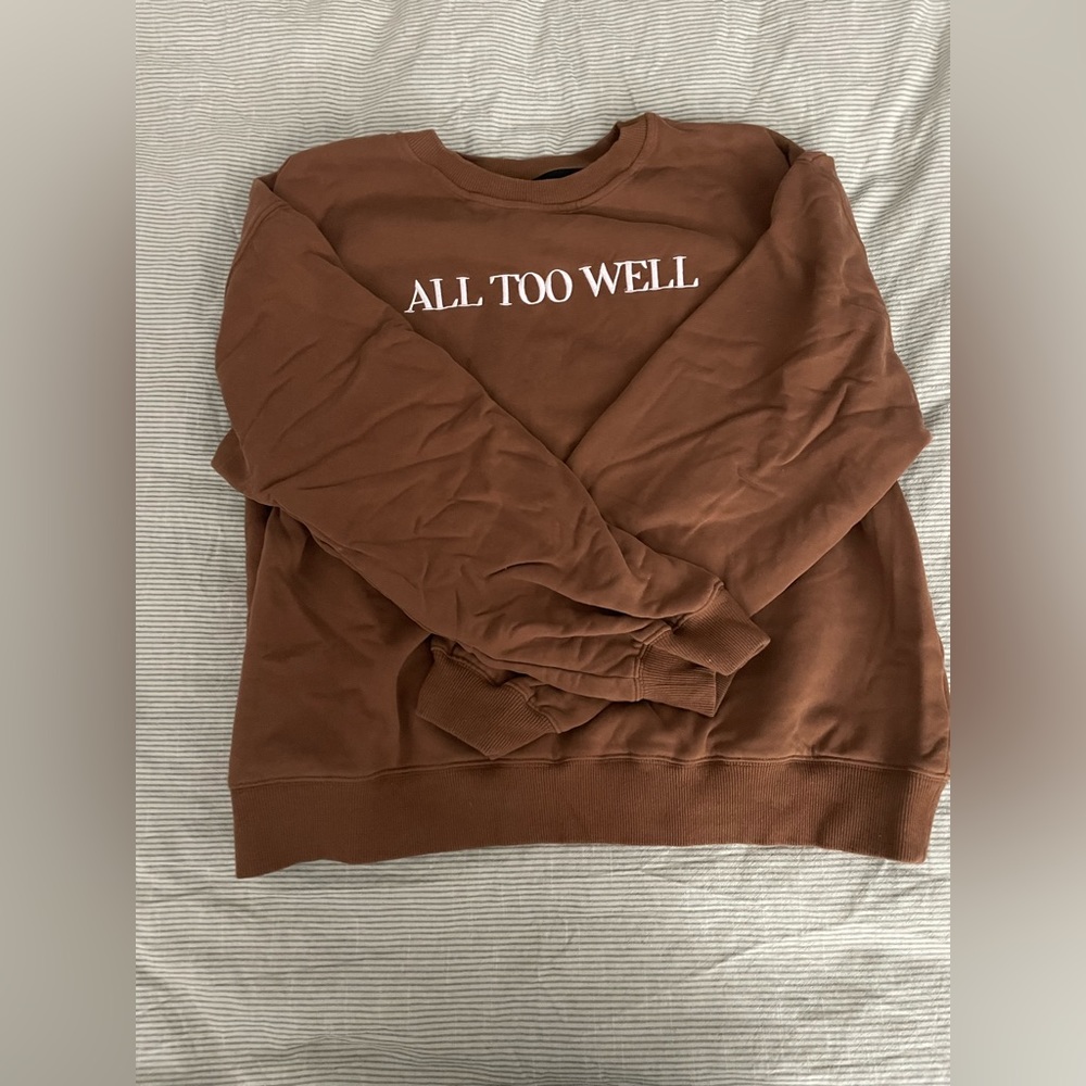 brown taylor swift all too well crewneck
